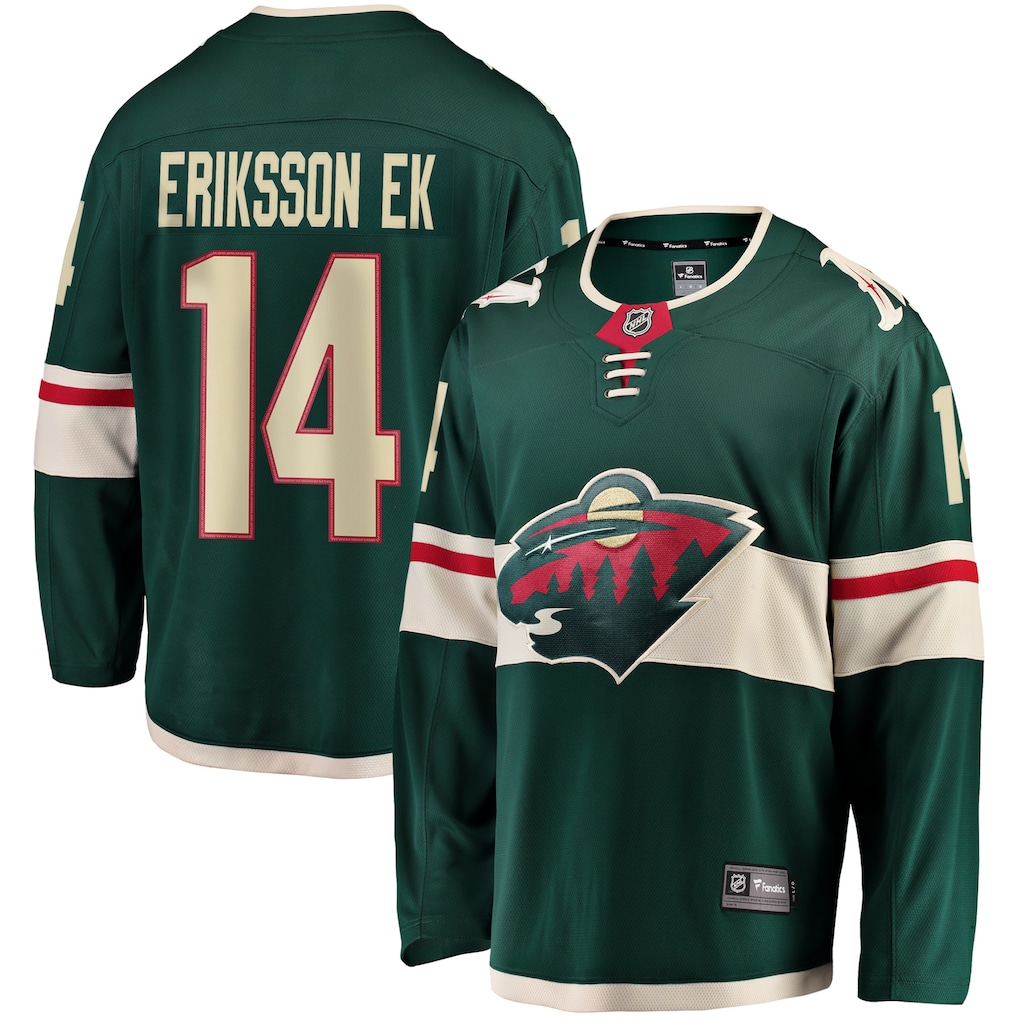 Men's Minnesota Wild Joel Eriksson Ek #14 Green Breakaway Jersey
