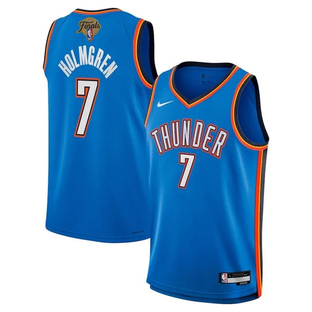 Chet Holmgren Oklahoma City Thunder 2025 Finals Blue Jersey