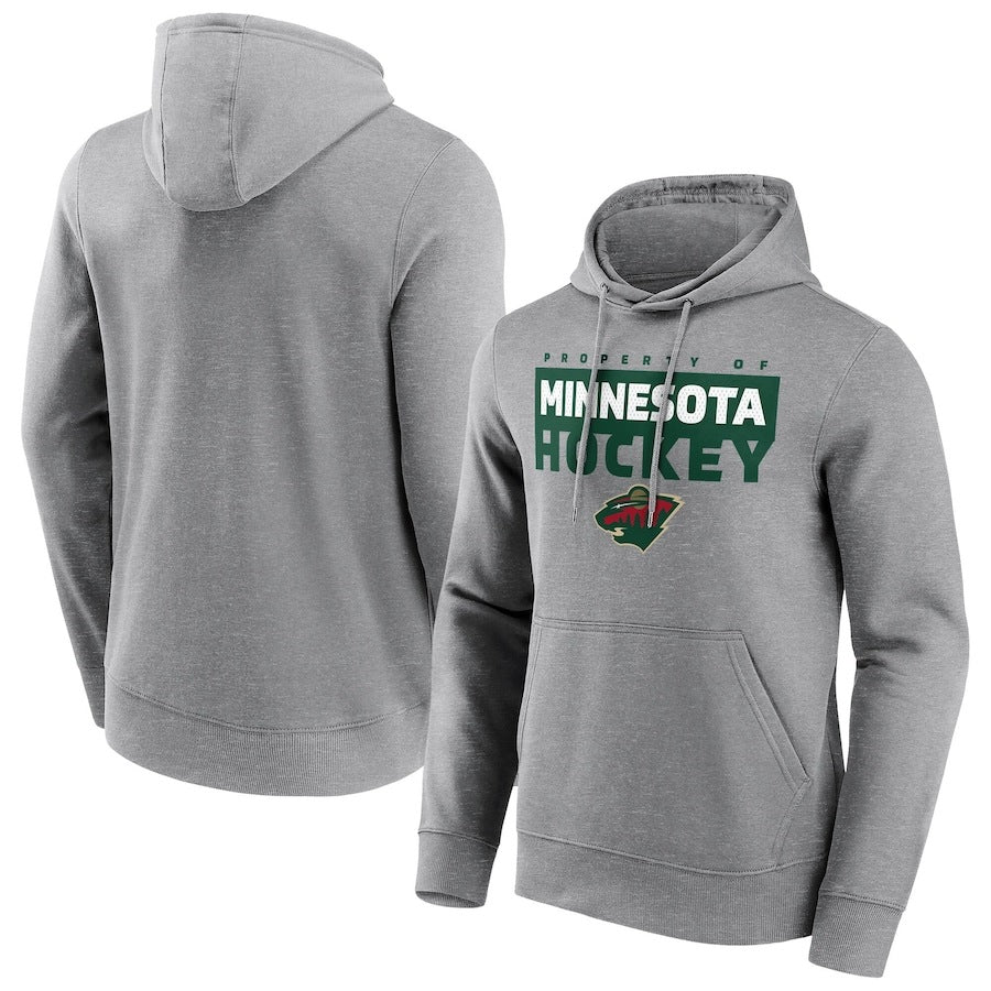 Men's Minnesota Wild Branded Gain Ground Hoodie - Sports Grey