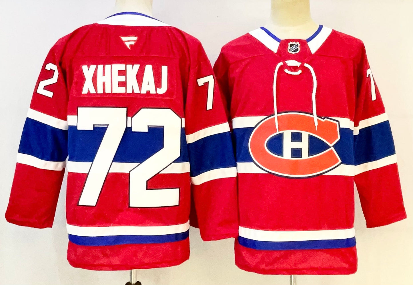 Men's Montreal Canadiens Arber Xhekaj #72 Red Breakaway Player Jersey