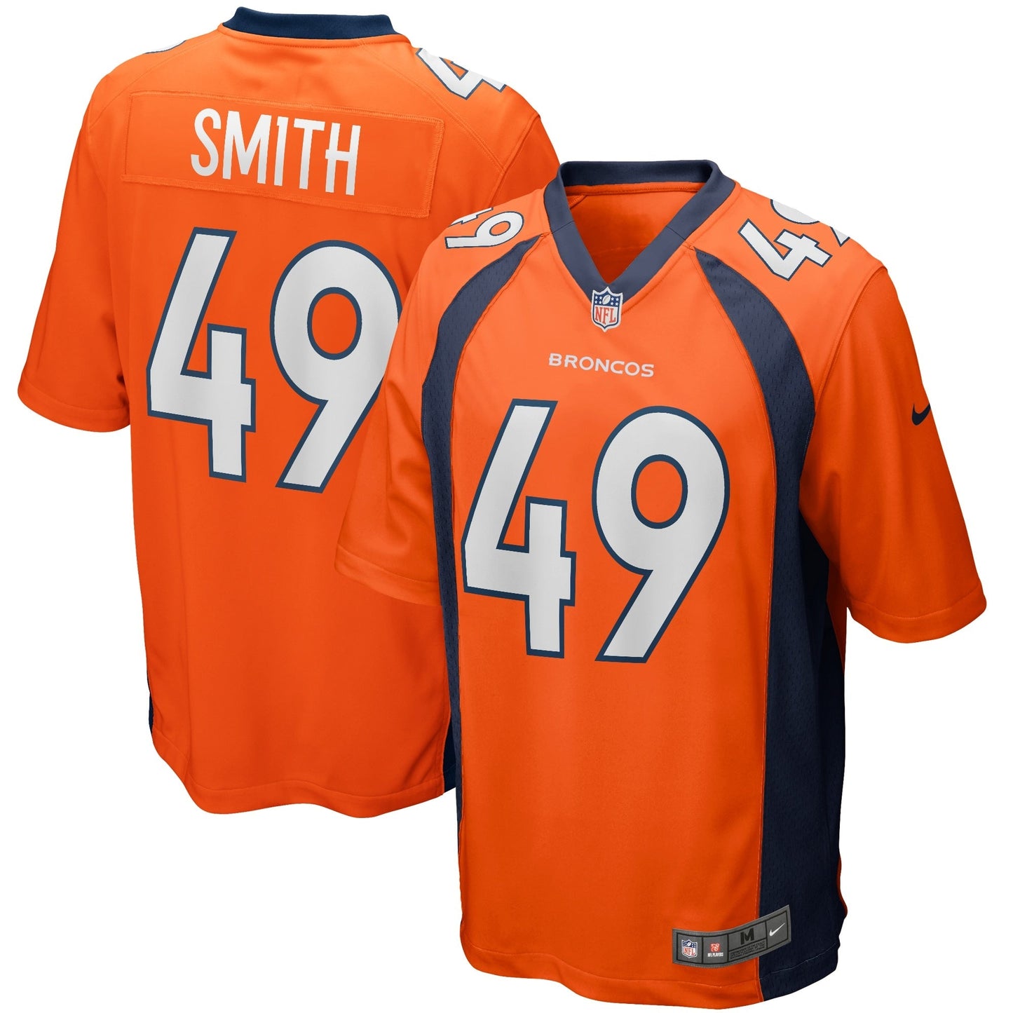 Dennis Smith Denver Broncos Nike Game Retired Jersey - Orange