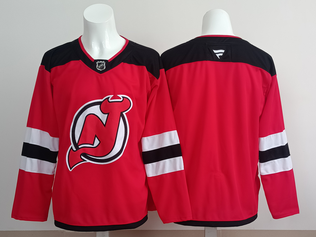 Men's New Jersey Devils Red Home Premium Blank Jersey