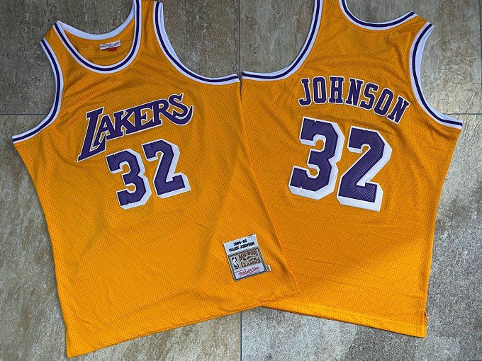 Johnson Los Angeles Lakers Yellow 32 MN