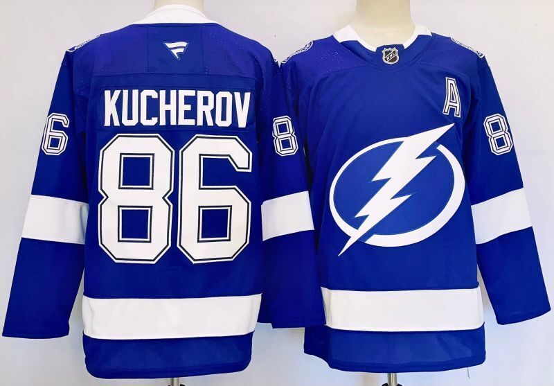 Men's Tampa Bay Lightning Nikita Kucherov #86 Blue Player Jersey