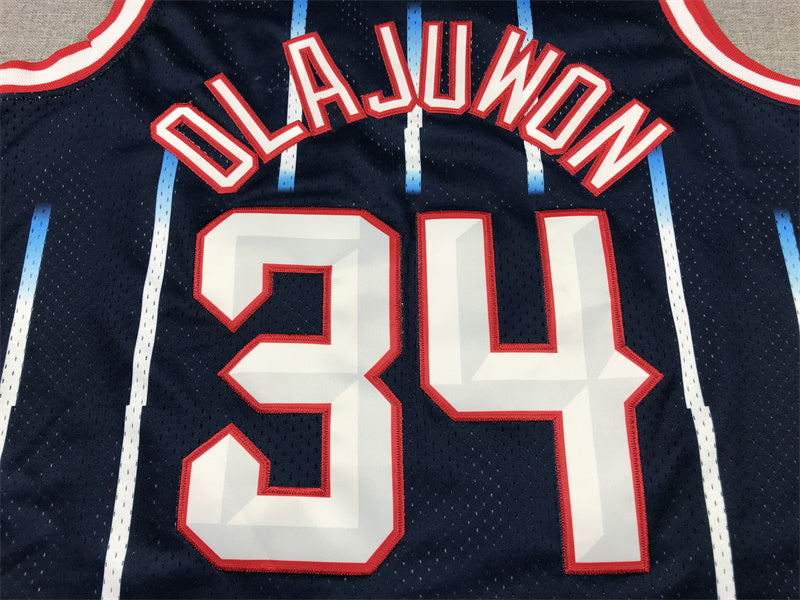 Houston Rockets Hakeem Olajuwon #34 1996-97 Throwback — Embroidered Jersey