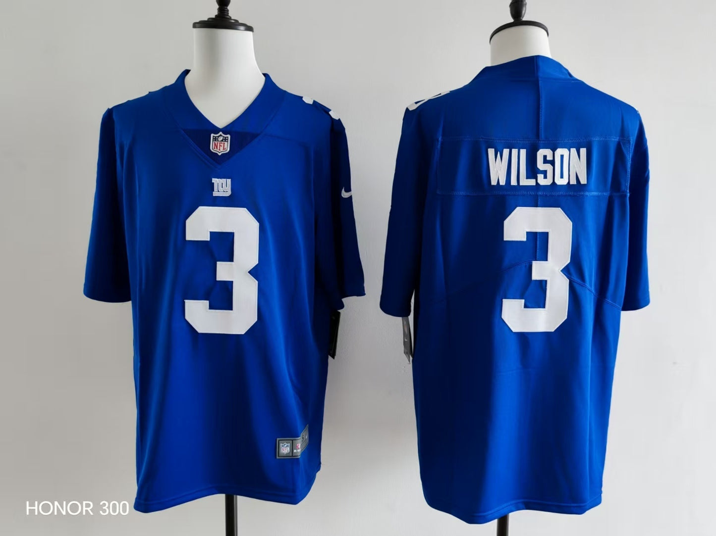 Men's New York Giants Russell Wilson Jersey-Blue