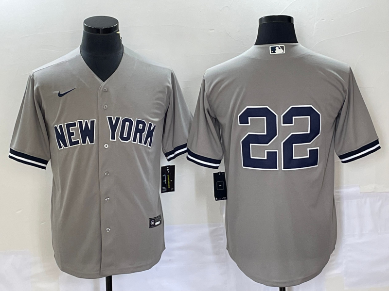 Men's New York Yankees Juan Soto #42.99 Gray Replica Player Name Jersey