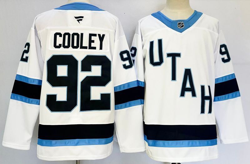 Men's Utah Mammoth Logan Cooley #92 White Player Game Jersey