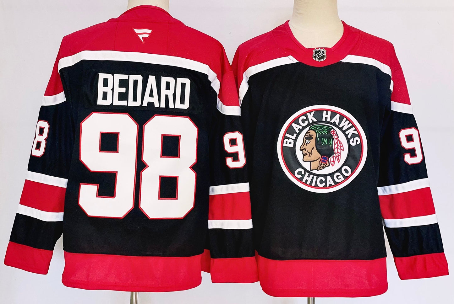 Men's Chicago Blackhawks Connor Bedard #98 Black Player Game Jersey
