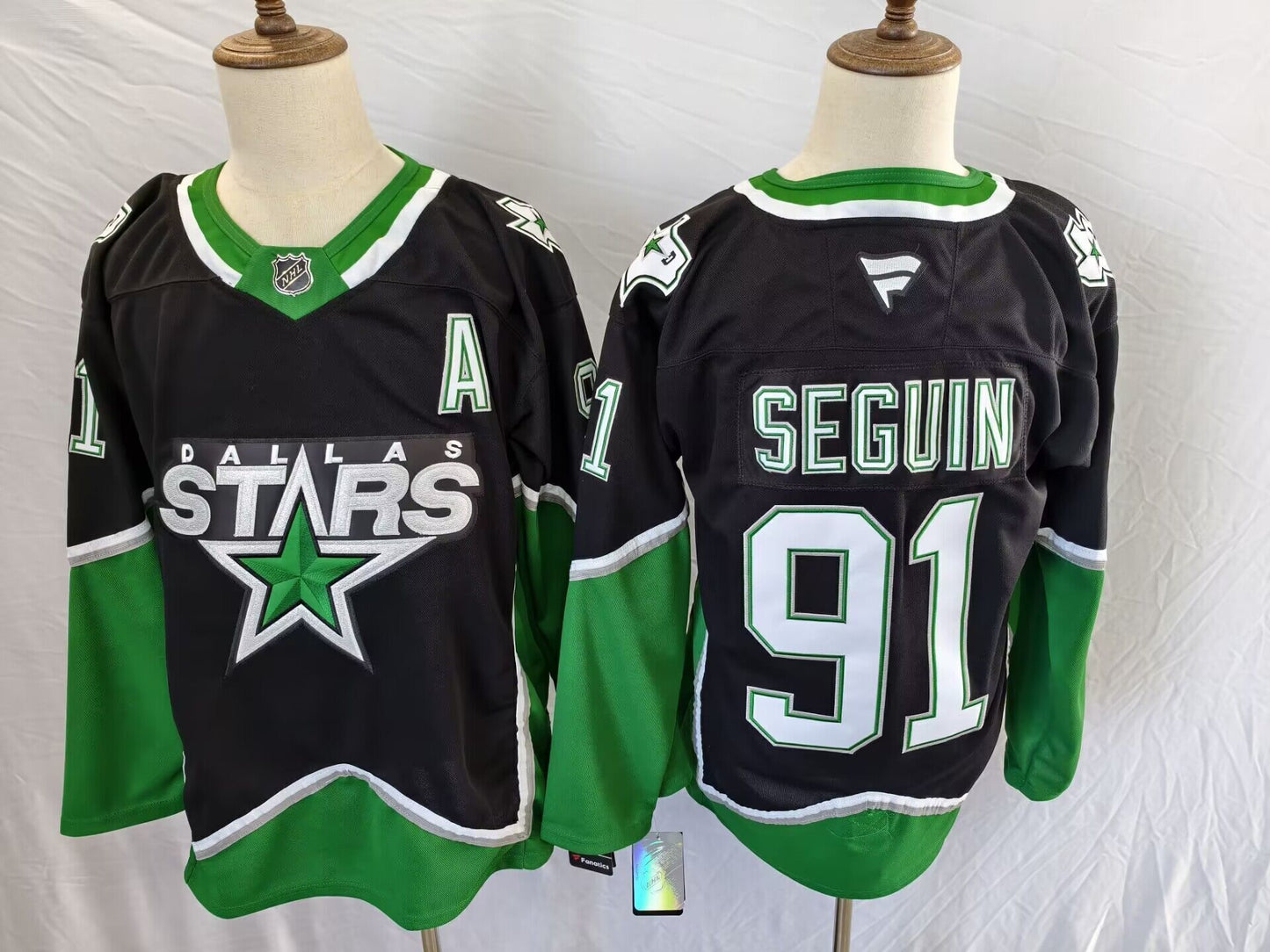 Men's Dallas Stars Tyler Seguin #91 Black Premium Player Jersey