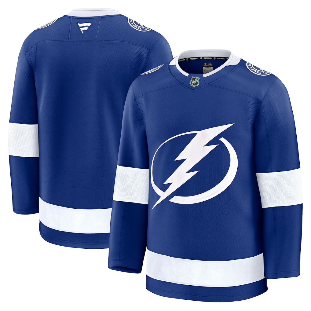 Men's Tampa Bay Lightning Blue Home Premium Blank Jersey