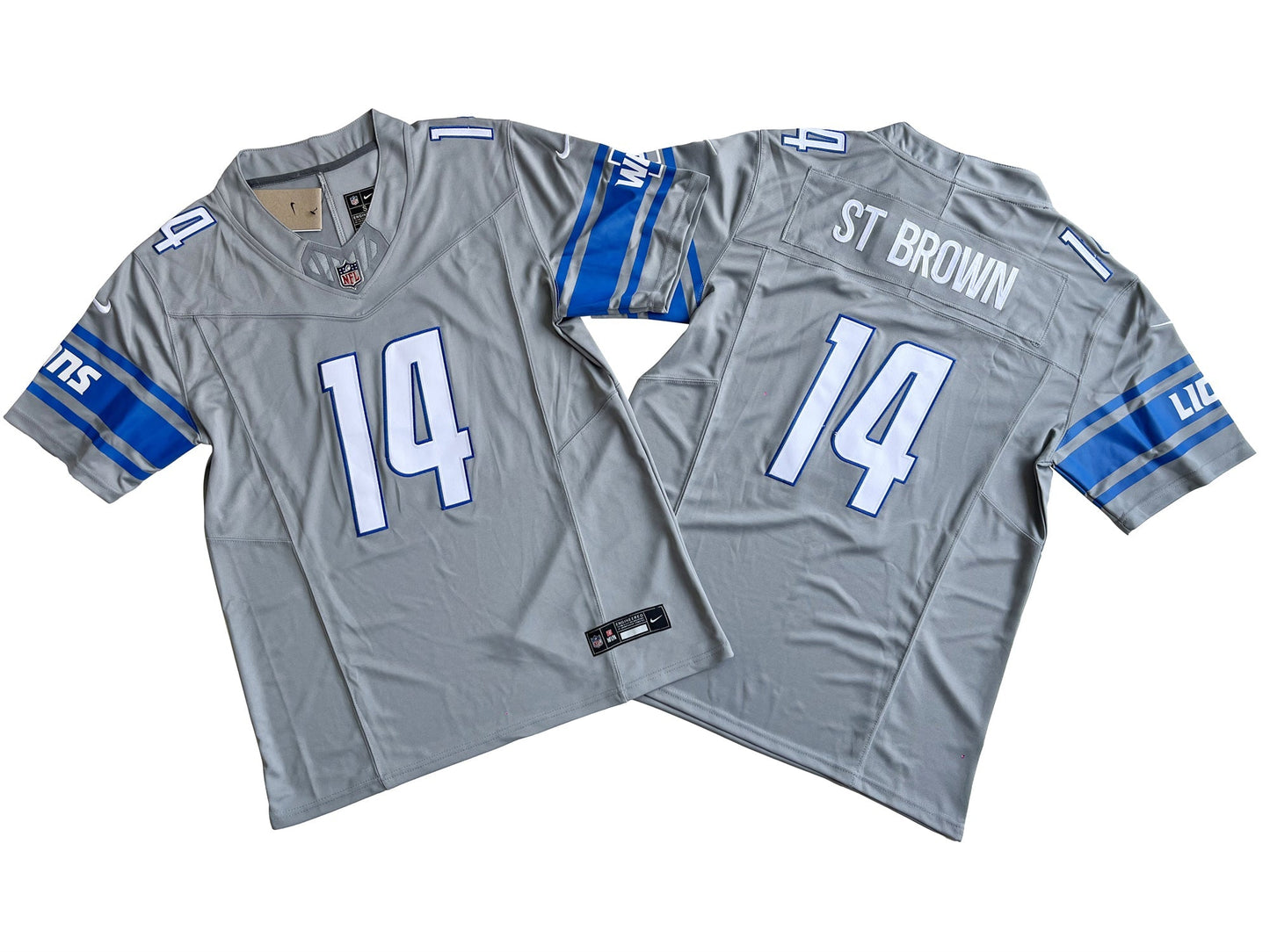 Detroit Lions 14# Amon-Ra St. Brown Vapor F.U.S.E. Limited Jersey