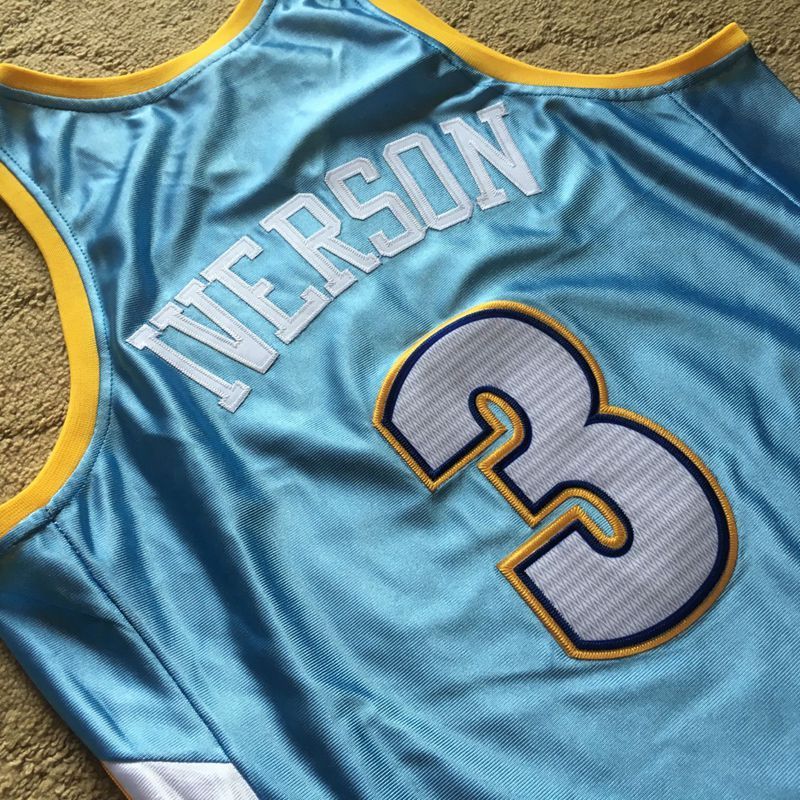 Allen Iverson Denver Nuggets blue 3 MN