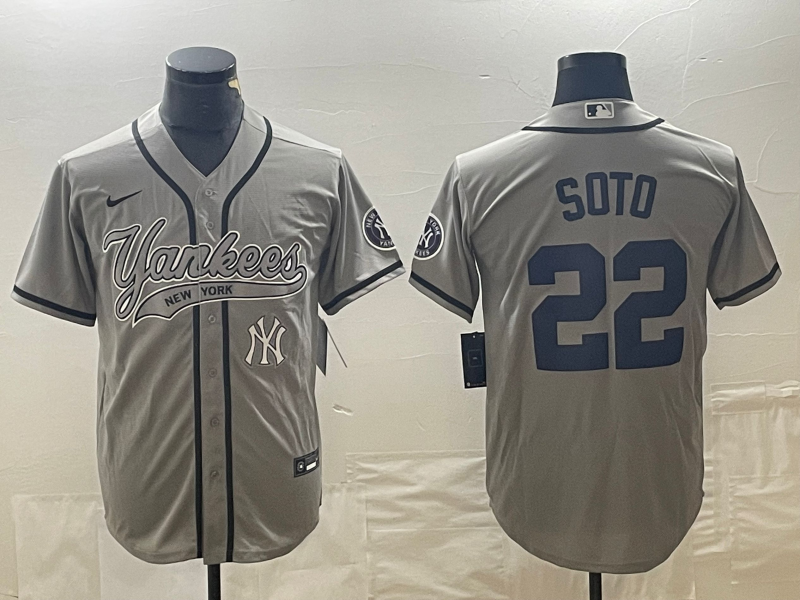 Men's New York Yankees Juan Soto #42.99 Gray Player Jersey Joint Edition
