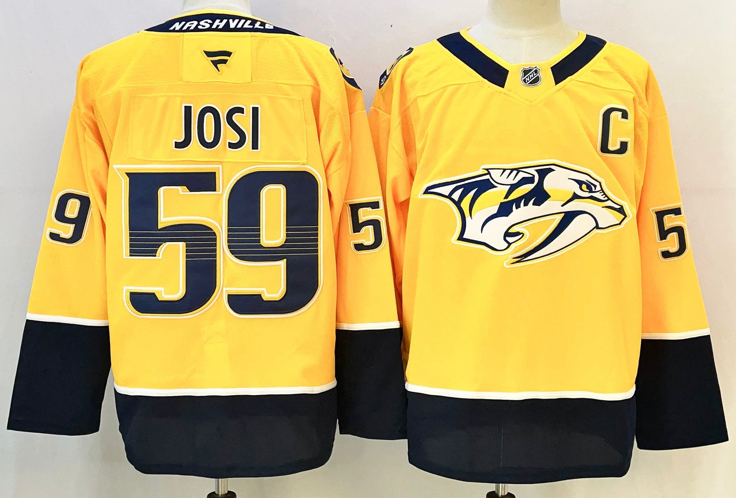 Men's Nashville Predators Roman Josi #59 Gold Home Breakaway Jersey
