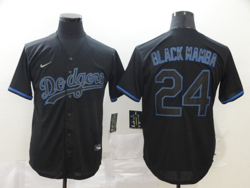 Men's Los Angeles Dodgers Kris Bryant #24 Black Mamba Baseball Jersey