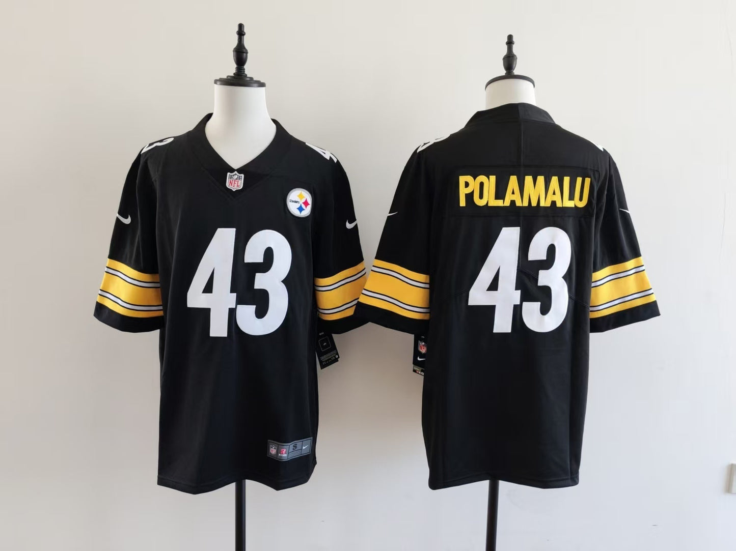 Men's Pittsburgh Steelers Troy Polamalu Nike Jersey - Black