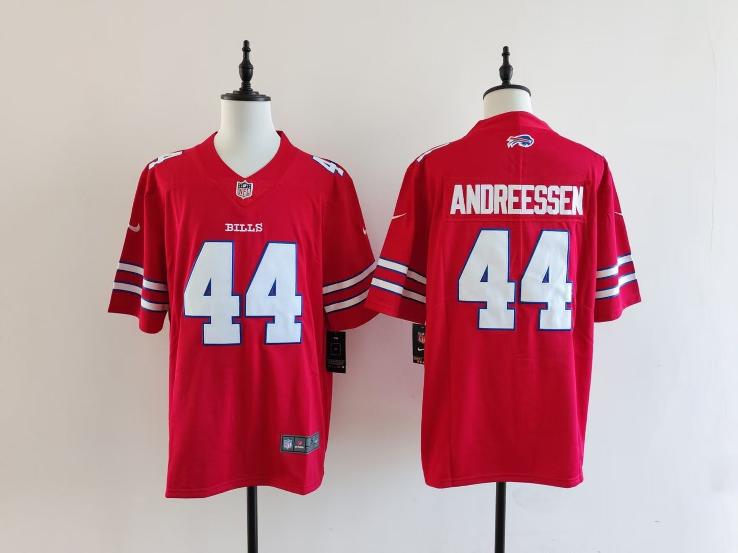 Men's Buffalo Bills Joe Andreessen Jersey-Red