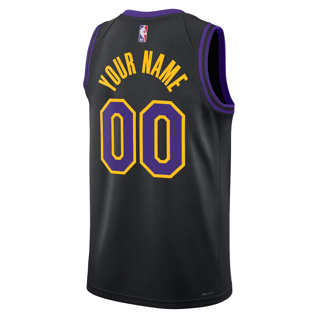 Los Angeles Lakers Nike Black 2025/26 City Edition Swingman Custom Jersey