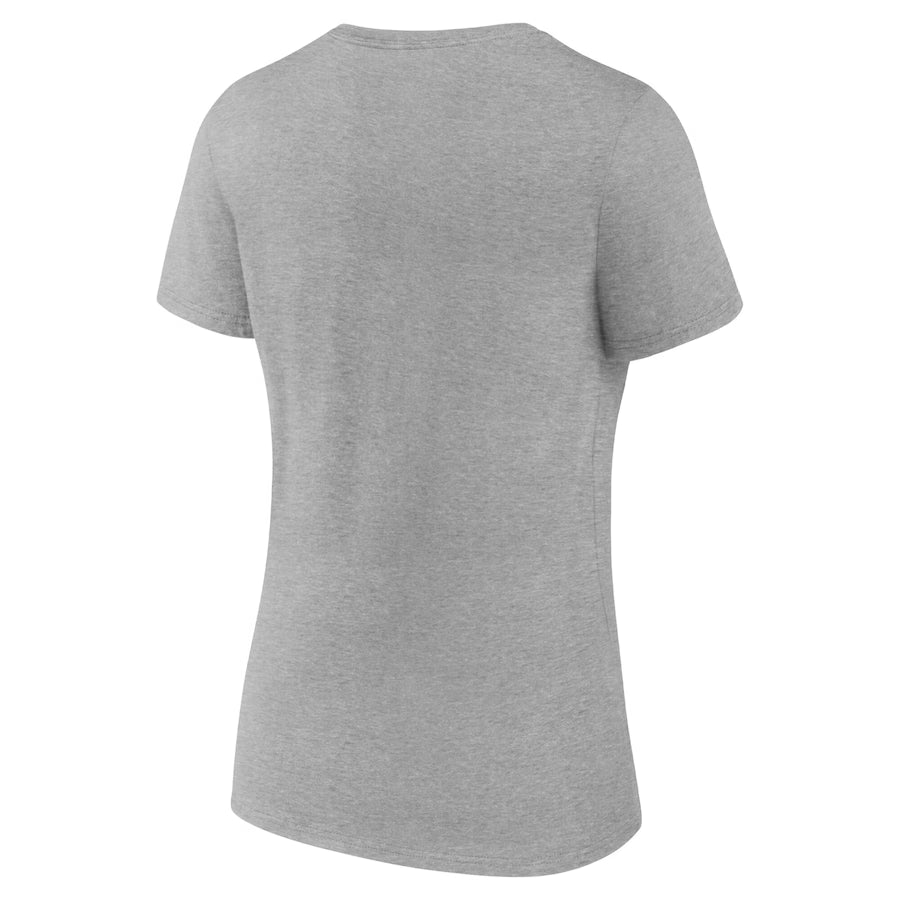 Women's Oklahoma City Thunder Fanatics Heather Gray 2025 Western Conference Champions Locker Room V-Neck T-Shirt