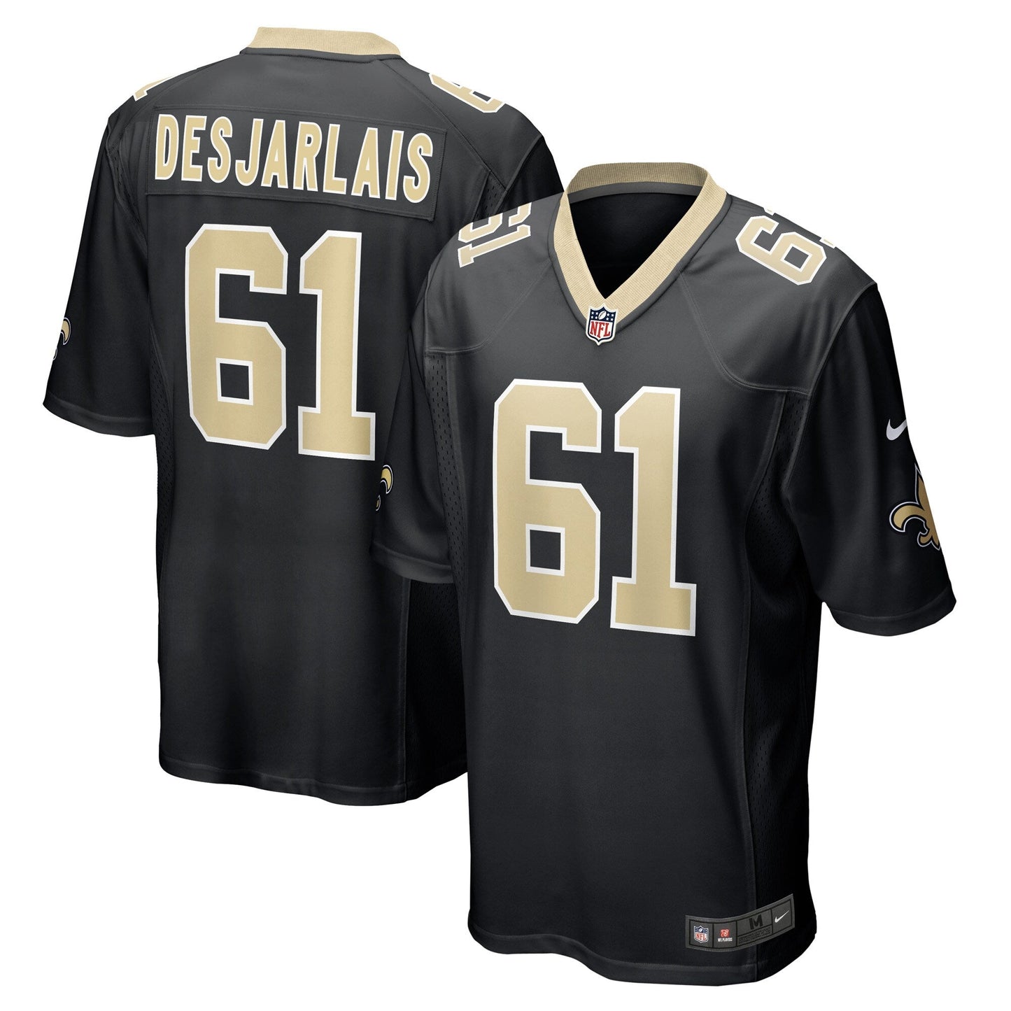 Drew Desjarlais New Orleans Saints Nike Game Jersey - Black