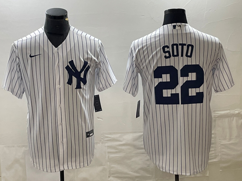Men's New York Yankees Juan Soto #42.99 White Home Replica Player Jersey