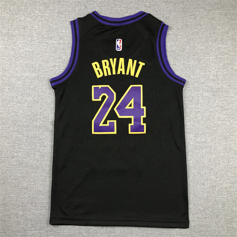 Youth Kobe Bryant Los Angeles Lakers #24 City Edition Embroidered Jersey