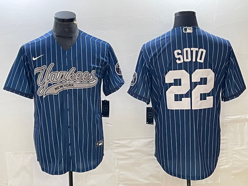 Men's New York Yankees Juan Soto #42.99 Blue Player Jersey Joint Edition