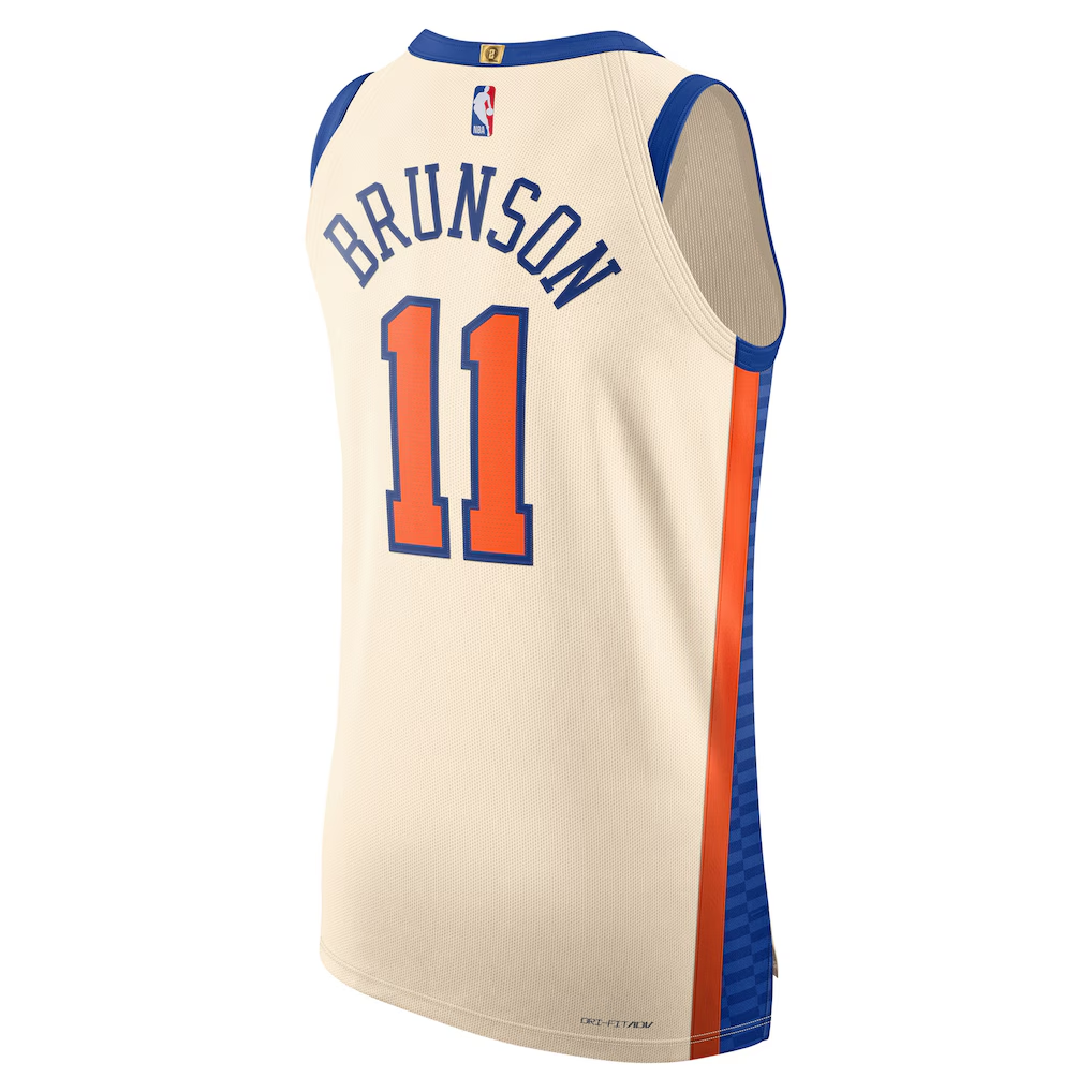 New York Knicks Jalen Brunson Nike Cream 2025/26 Player Jersey - City Edition