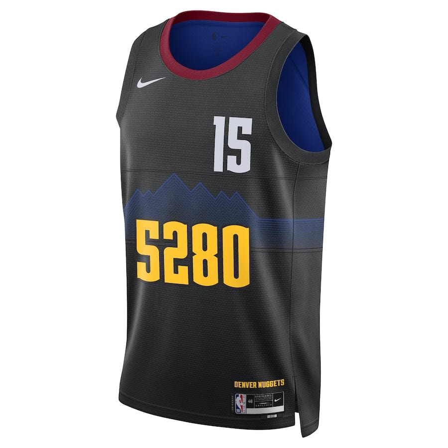 Men's Denver Nuggets Black 2024 Finished Swingman2023-2024 season Jersey City Edition