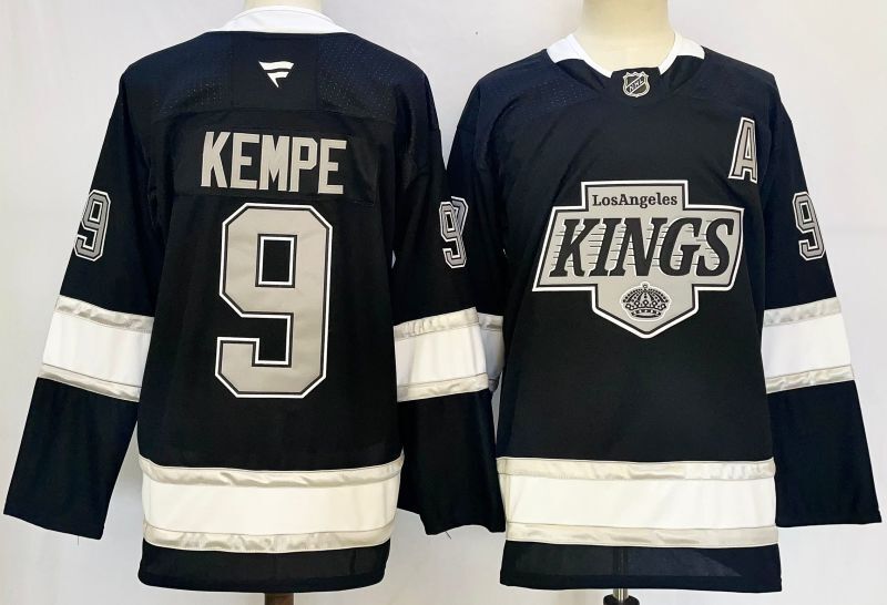 Men's Los Angeles Kings Adrian Kempe #9 Black Player Jersey