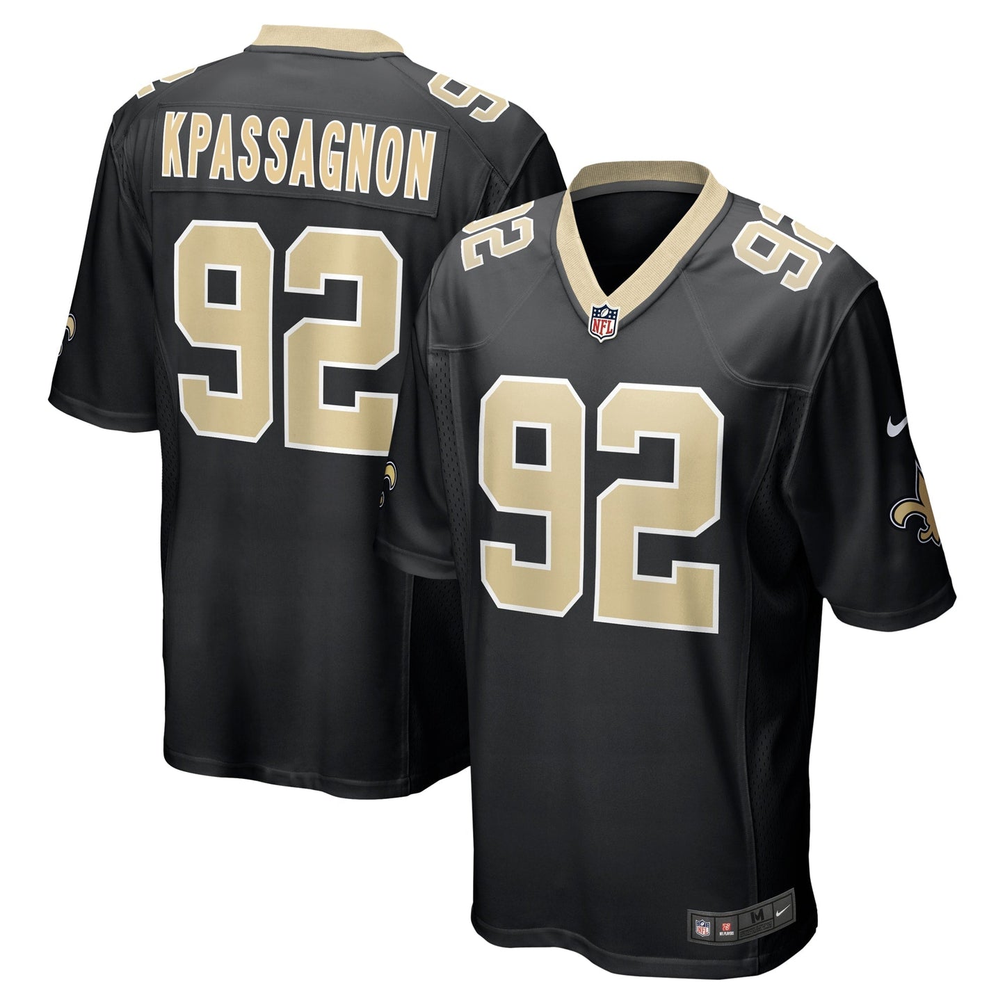 Tanoh Kpassagnon New Orleans Saints Nike Game Jersey - Black