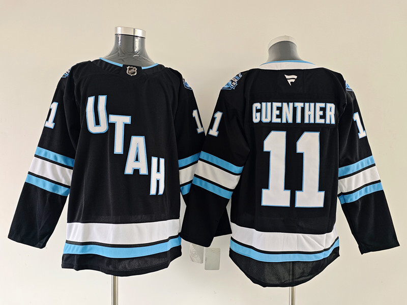 Men's Utah Mammoth Dylan Guenther #11 Black Player Game Jersey