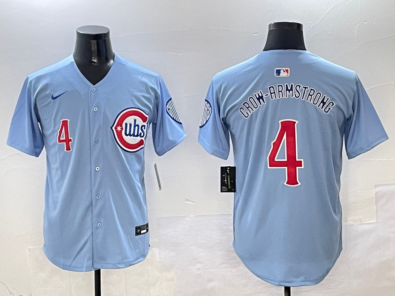 Men's Chicago Cubs Pete Crow-Armstrong #4 Blue 2nd Alternate Limited Player Jersey