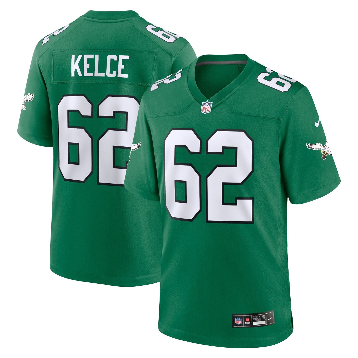 Jason Kelce Philadelphia Eagles Nike Alternate Game Jersey - Kelly Green