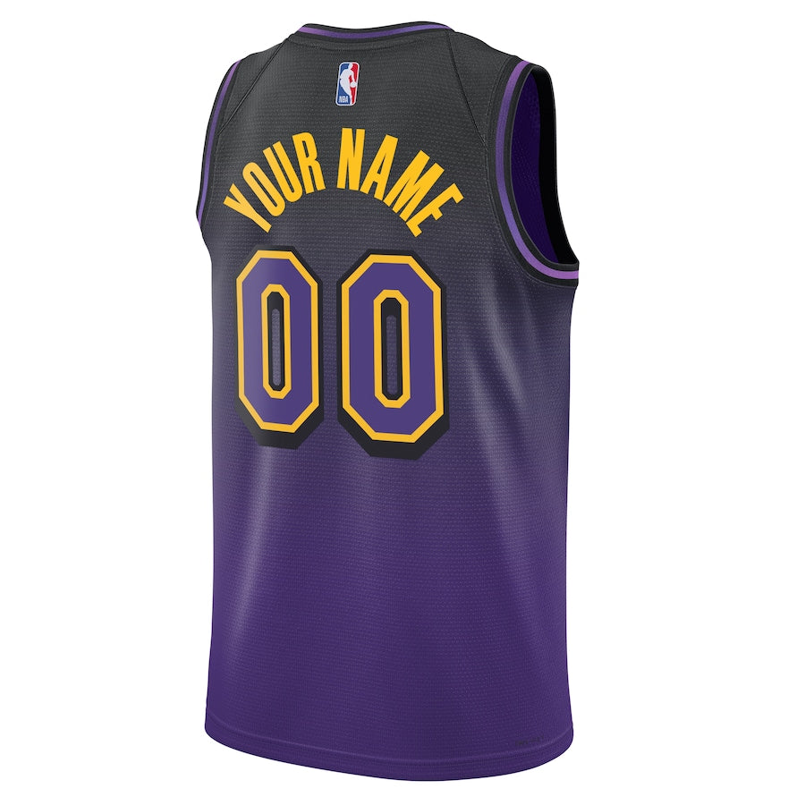 Unisex Los Angeles Lakers Purple 2024/25 Custom Swingman Jersey - City Edition