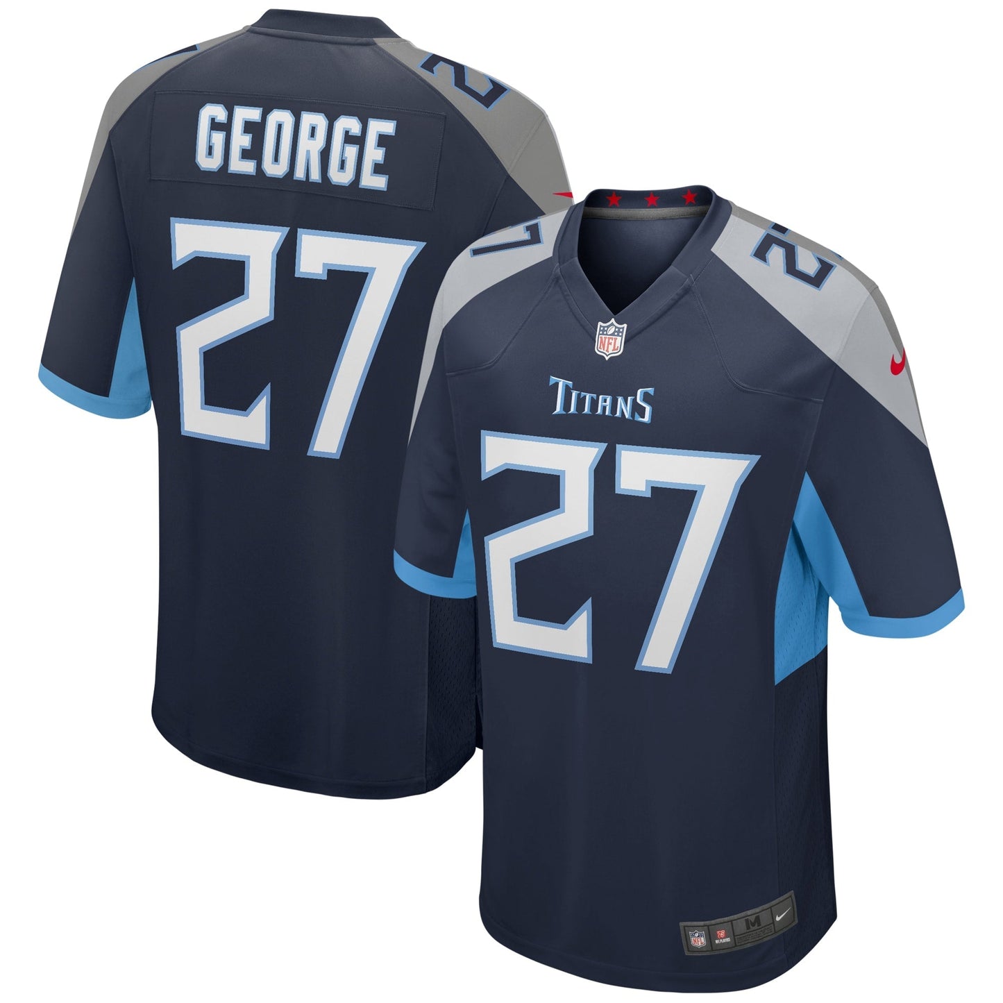 Eddie George Tennessee Titans Nike Game Retired Jersey - Navy
