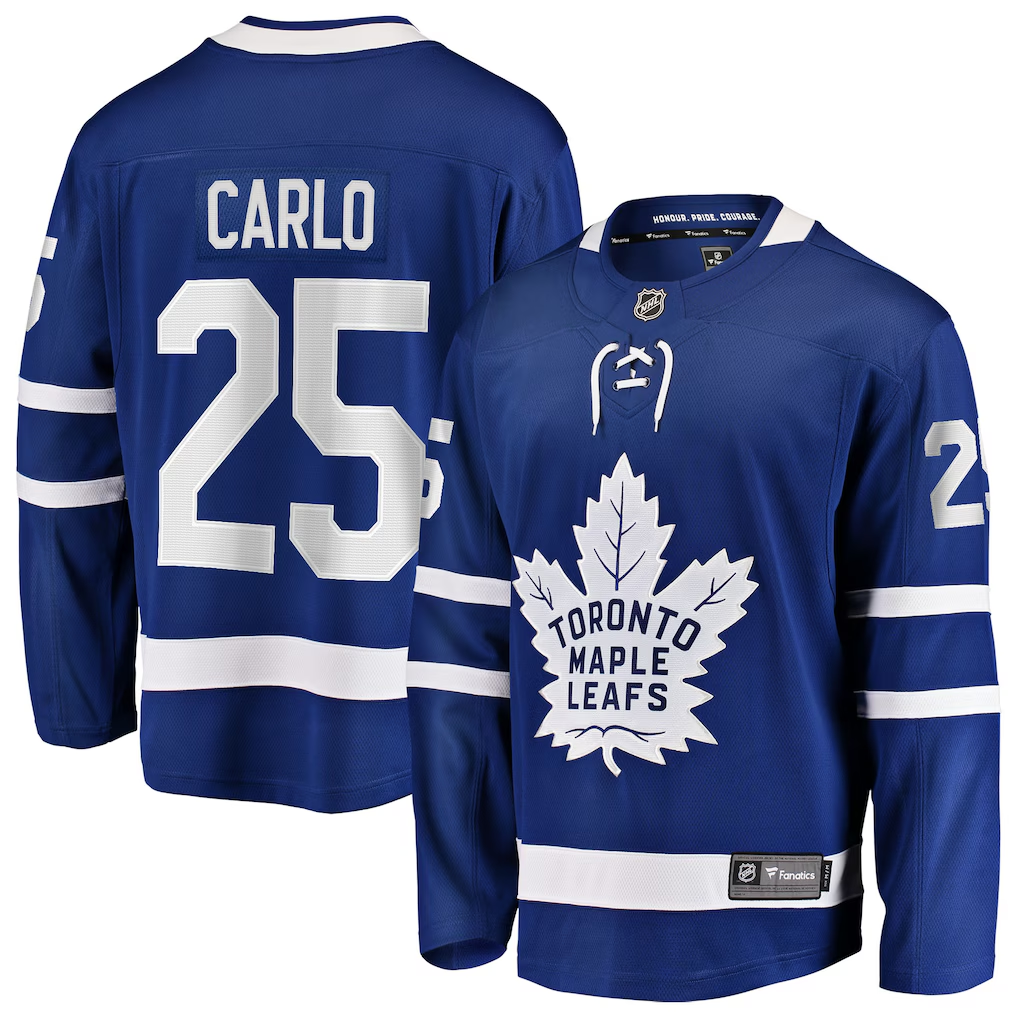 Men's Toronto Maple Leafs Brandon Carlo #25 Blue Home Breakaway Jersey