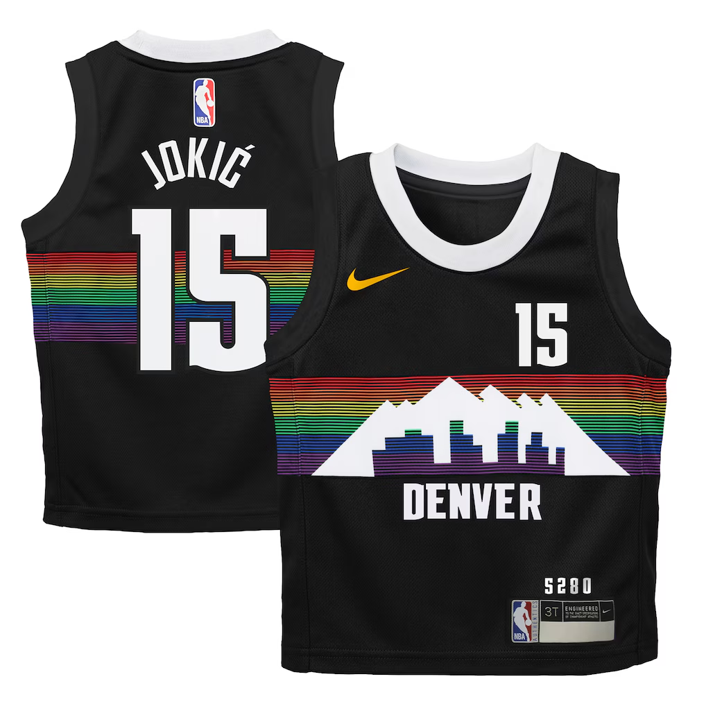 Toddler Denver Nuggets Nikola Jokić Nike Black 2025/26 City Edition Swingman Jersey