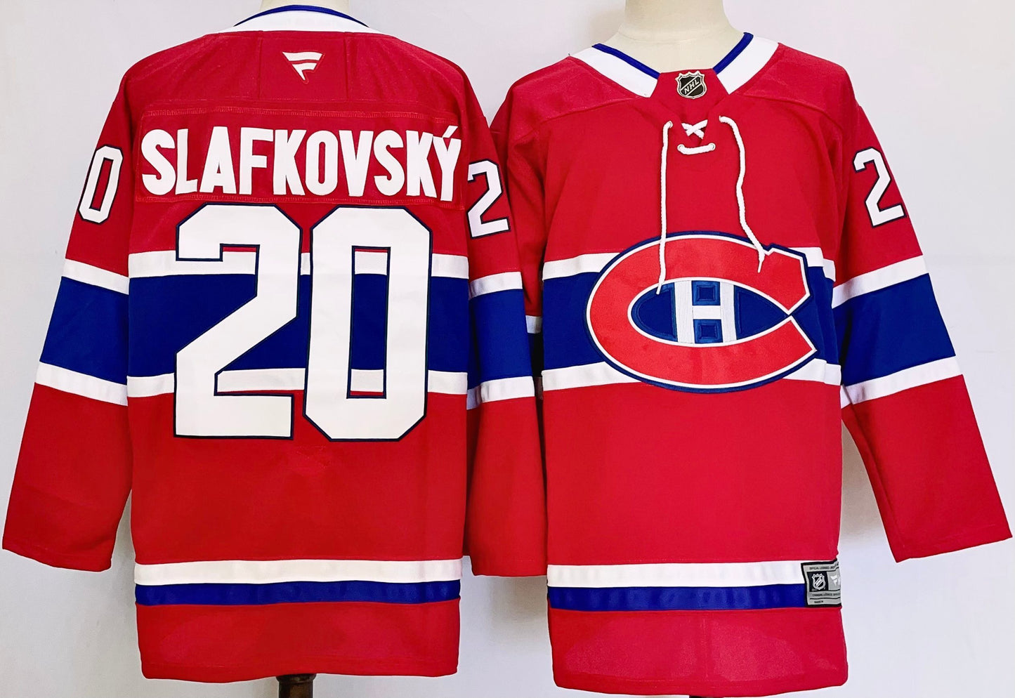 Men's Montreal Canadiens Juraj Slafkovsky #20 Red Breakaway Jersey