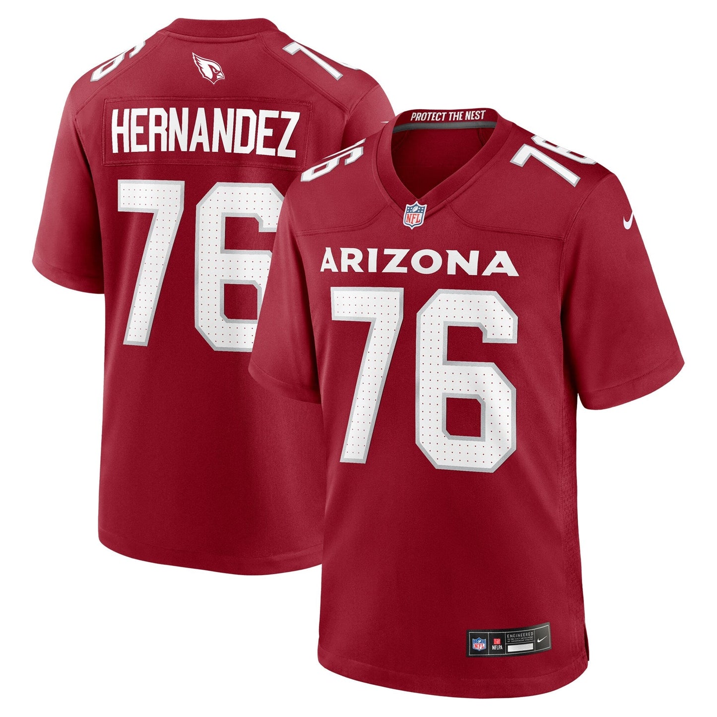 Will Hernandez Arizona Cardinals Nike Team Game Jersey - Cardinal