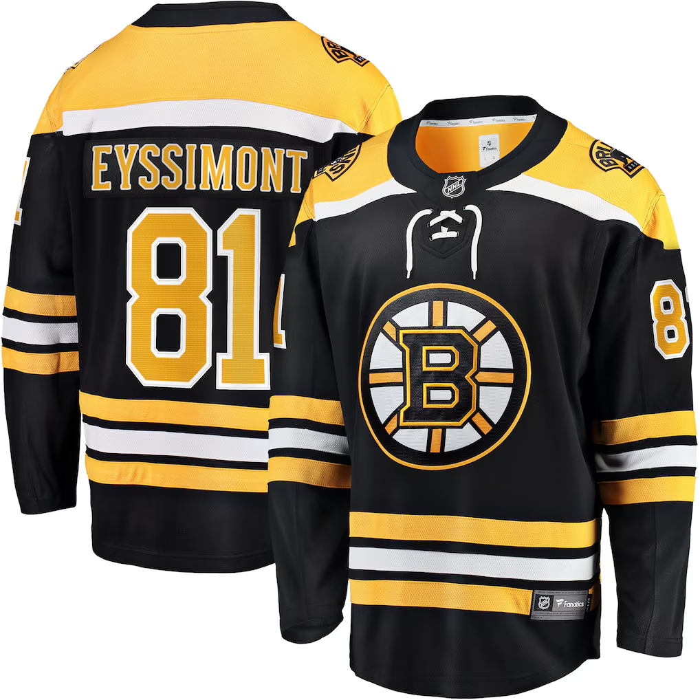 Men's Boston Bruins Michael Eyssimont #81 Black Player Jersey