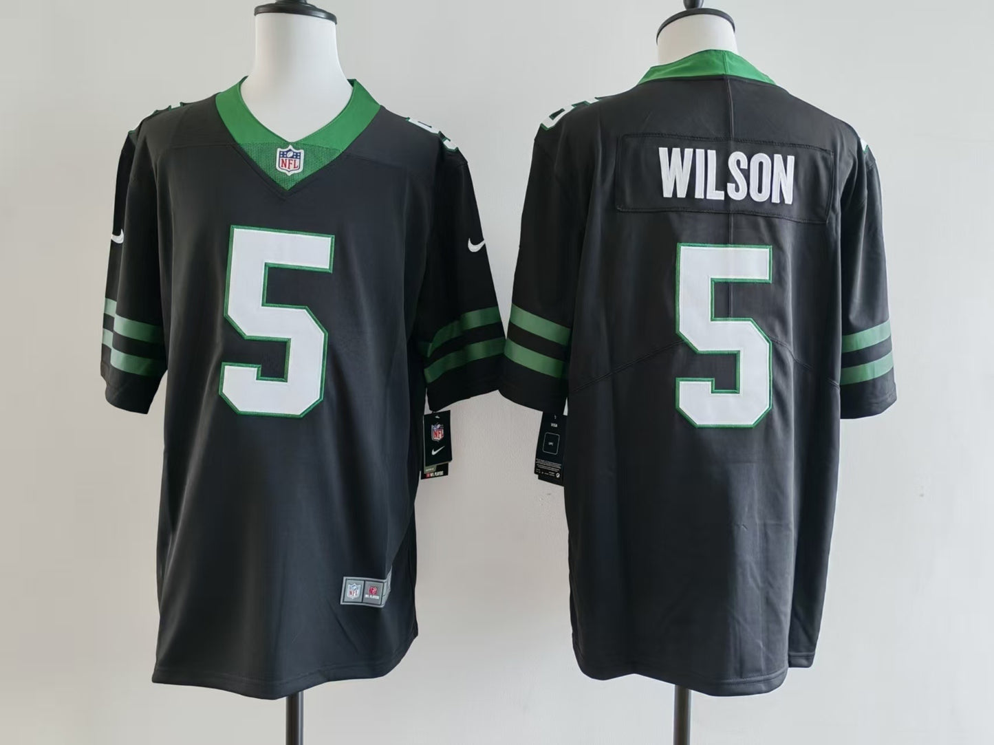 Men's New York Jets Garrett Wilson Jersey-Black