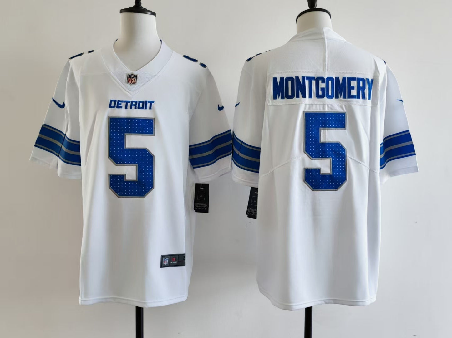 Men's Detroit Lions David Montgomery Jersey - White