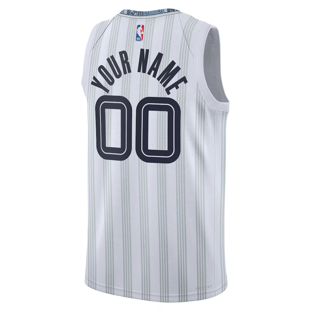 Memphis Grizzlies Nike White 2025/26 City Edition Swingman Custom Jersey