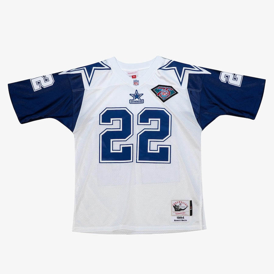 Men's Emmitt Smith White Dallas Cowboys 1994 Jersey