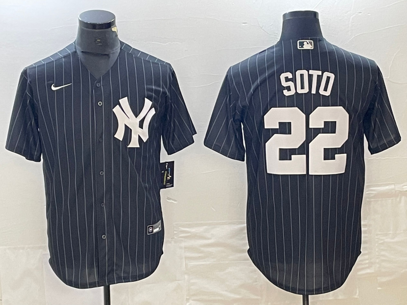 Men's New York Yankees Juan Soto #42.99 Black Replica Player Jersey