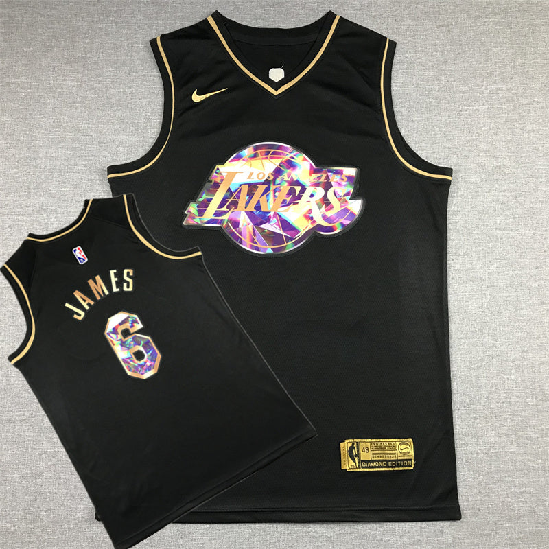 Lebron James #6 Los Angeles Lakers City Edition Swingman Jersey - Embroidered