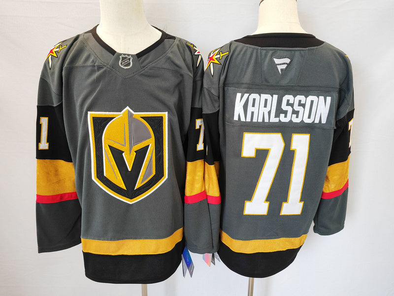 Men's Vegas Golden Knights William Karlsson #71 Gray Player Jersey