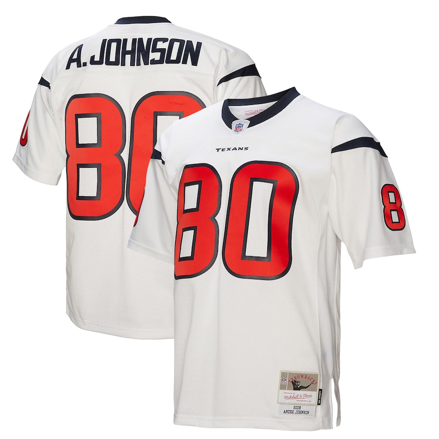 Men's Houston Texans Andre Johnson Mitchell & Ness White Legacy Replica Jersey